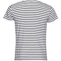 Blanc - bleu marine - Back - SOLS Miles - T-shirt rayé à manches courtes - Homme