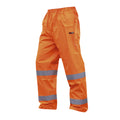 Orange fluo - Front - Warrior Seattle - Pantalon haute visibilité - Homme