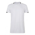Blanc-Noir - Front - SOLS Classico- T-shirt de football - Homme