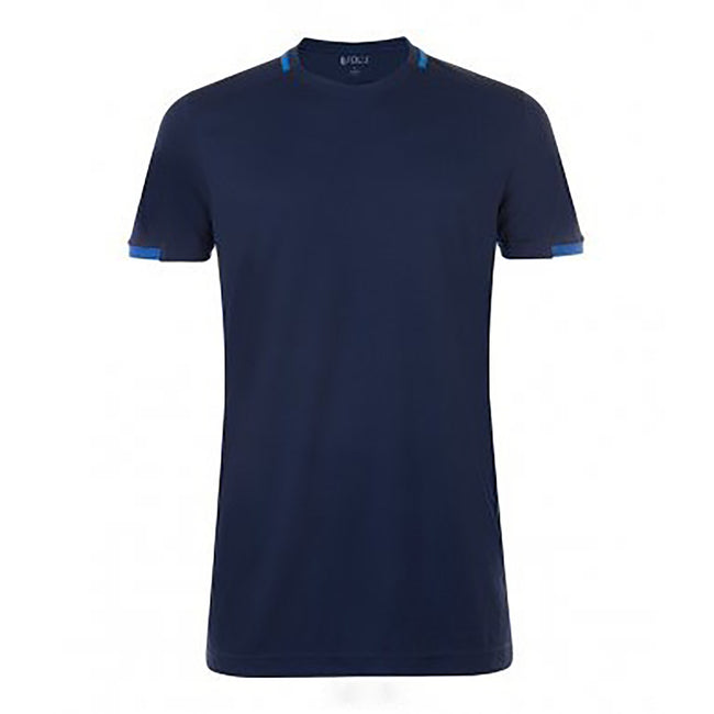 Bleu marine-Bleu roi - Front - SOLS Classico- T-shirt de football - Homme