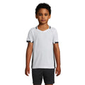 Blanc-Noir - Back - SOLS - T-shirt football à manches courtes - Garçon