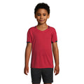 Rouge-Noir - Back - SOLS - T-shirt football à manches courtes - Garçon