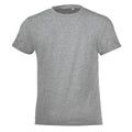 Gris chiné - Front - SOLS - T-shirt à manches courtes - Garçon