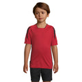 Rouge-Noir - Back - SOLS - T-shirt football à manches courtes