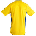 Jaune-Bleu roi - Back - SOLS - T-shirt football à manches courtes
