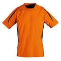 Orange-Noir - Front - SOLS - T-shirt football à manches courtes
