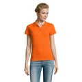 Orange - Back - SOLS - Polo manches courtes PERFECT - Femme