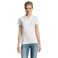 Blanc - Back - SOLS - Polo manches courtes PERFECT - Femme