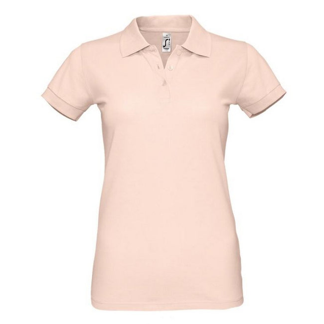Rose pastel - Front - SOLS - Polo manches courtes PERFECT - Femme