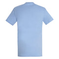 Bleu ciel - Back - SOLS - T-shirt manches courtes IMPERIAL - Homme
