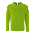 Vert néon - Front - SOLS - T-shirt à manches longues PERFORMANCE - Homme
