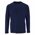 Bleu marine - Front - SOLS - T-shirt manches longues IMPERIAL - Homme