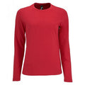 Rouge - Front - SOLS - T-shirt manches longues IMPERIAL - Femme