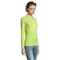 Vert pomme - Side - SOLS - Polo manches longues PERFECT - Femme