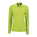 Vert pomme - Front - SOLS - Polo manches longues PERFECT - Femme
