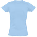 Bleu ciel - Back - SOLS - T-shirt manches courtes IMPERIAL - Femme