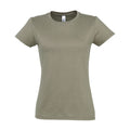 Kaki - Front - SOLS - T-shirt manches courtes IMPERIAL - Femme