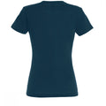 Bleu pétrole - Back - SOLS - T-shirt manches courtes IMPERIAL - Femme