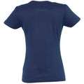 Bleu marine vif - Back - SOLS - T-shirt manches courtes IMPERIAL - Femme