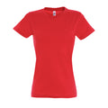 Rouge orangé - Front - SOLS - T-shirt manches courtes IMPERIAL - Femme