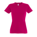 Fuchsia - Front - SOLS - T-shirt manches courtes IMPERIAL - Femme