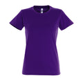 Violet foncé - Front - SOLS - T-shirt manches courtes IMPERIAL - Femme
