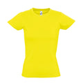Jaune vif - Back - SOLS - T-shirt manches courtes IMPERIAL - Femme