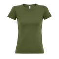 Vert kaki foncé - Front - SOLS - T-shirt manches courtes IMPERIAL - Femme