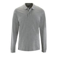 Gris chiné - Front - SOLS - Polo manches longues PERFECT - Homme