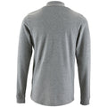 Gris chiné - Back - SOLS - Polo manches longues PERFECT - Homme