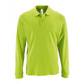 Vert pomme - Front - SOLS - Polo manches longues PERFECT - Homme
