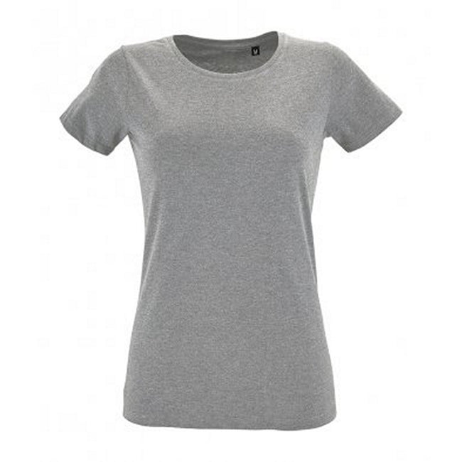 Gris chiné - Front - SOLS - T-shirt REGENT - Femme