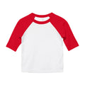 Blanc - rouge - Front - Bella + Canvas - T-shirt - Enfant