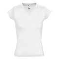 Blanc - Front - SOLS - T-shirt manches courtes MOON - Femme