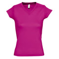 Fuchsia - Front - SOLS - T-shirt manches courtes MOON - Femme