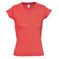 Corail - Front - SOLS - T-shirt manches courtes MOON - Femme