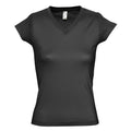 Gris foncé - Front - SOLS - T-shirt manches courtes MOON - Femme