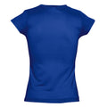 Bleu roi - Back - SOLS - T-shirt manches courtes MOON - Femme