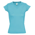 Bleu clair - Front - SOLS - T-shirt manches courtes MOON - Femme