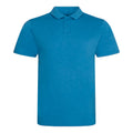 Bleu saphir chiné - Front - AWDis - Polo Shirt Tri-Blend - Homme