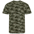 Vert - Front - AWDis - T-shirt Camouflage - Homme