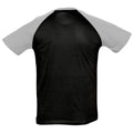 Noir-gris chiné - Back - SOLS - T-shirt manches courtes FUNKY - Homme