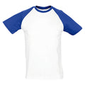 Blanc-bleu roi - Front - SOLS - T-shirt manches courtes FUNKY - Homme