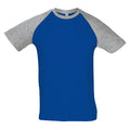 Bleu roi-gris chiné - Front - SOLS - T-shirt manches courtes FUNKY - Homme
