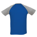 Bleu roi-gris chiné - Back - SOLS - T-shirt manches courtes FUNKY - Homme