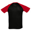 Noir-rouge - Back - SOLS - T-shirt manches courtes FUNKY - Homme
