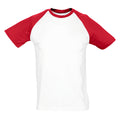 Blanc-rouge - Back - SOLS - T-shirt manches courtes FUNKY - Homme