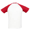 Blanc-rouge - Side - SOLS - T-shirt manches courtes FUNKY - Homme