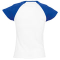 Blanc-Bleu roi - Back - SOLS Milky - T-shirt à manches courtes en contraste - Femme
