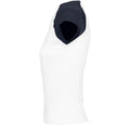 Blanc-Bleu marine - Side - SOLS Milky - T-shirt à manches courtes en contraste - Femme